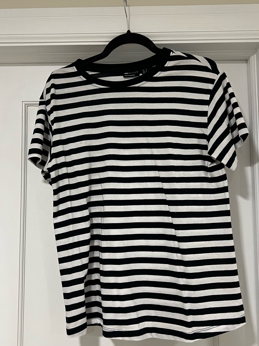 ASOS Black & White Striped Short Sleeve Tee